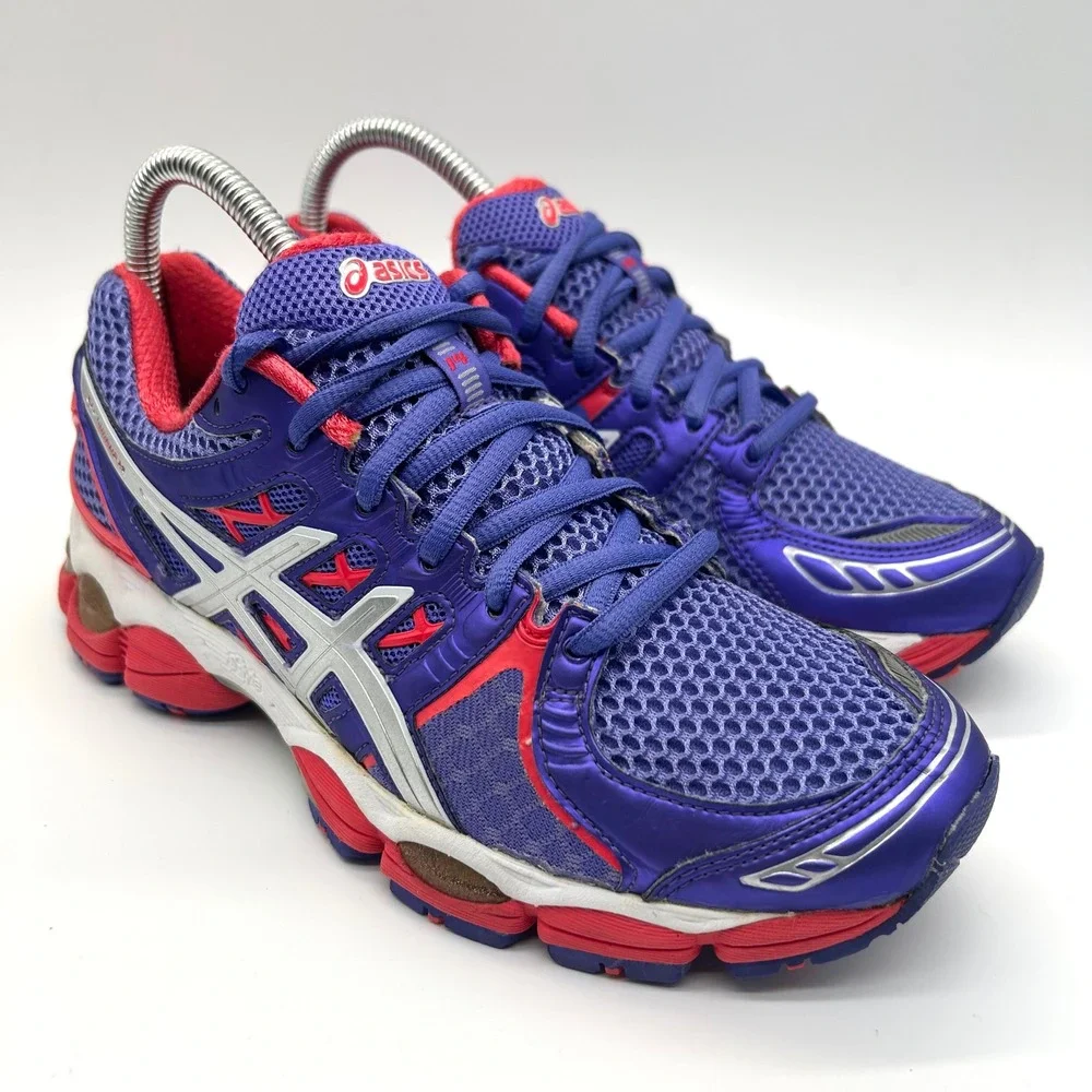 Asics Gel-Nimbus Shoes 14 Women 7.5 Purple Red Silver Running Sneakers Y2K Retro